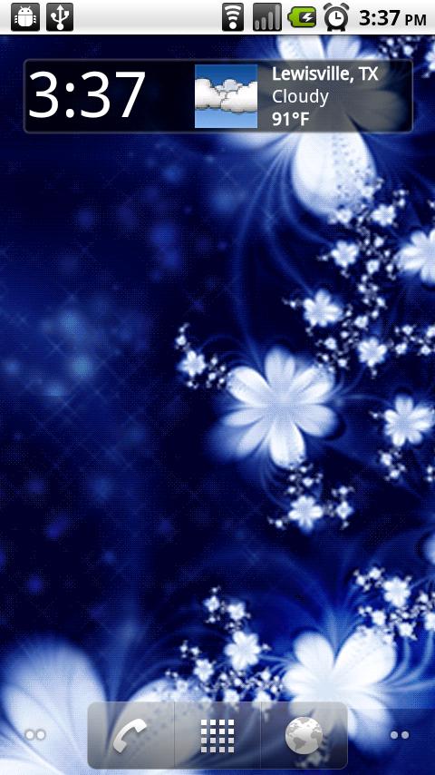 Sparkle Flower Live Wallpaper Android Personalization