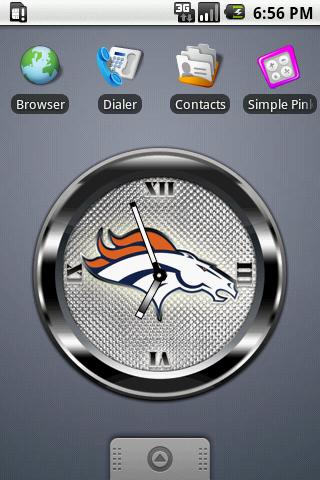 BRONCOS BLACK Clock Android Personalization