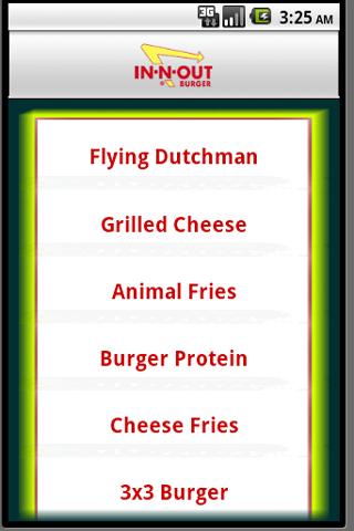 In-N-Out Secret Menu Android Social