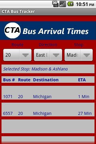 CTA BusTracker Android Travel & Local