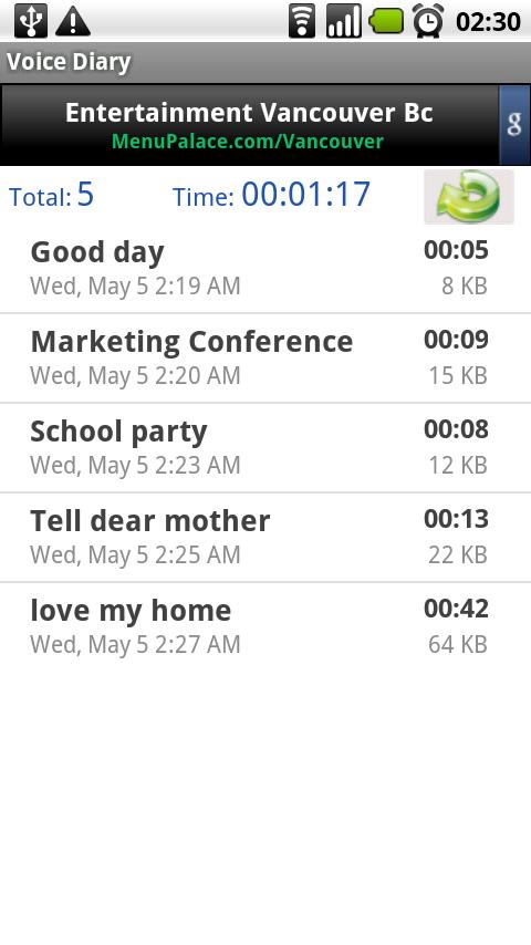 Voice Diary (Record Life) Android Lifestyle