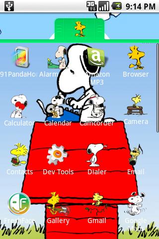 Snoopy and Woodstock Theme Android Personalization