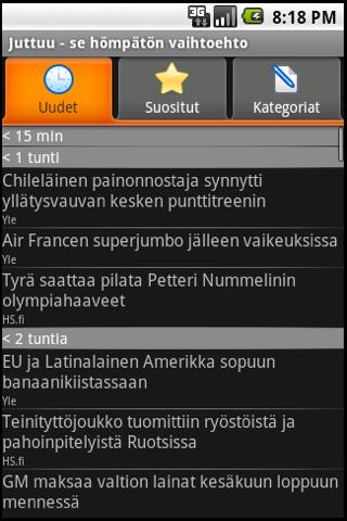 Juttuu (a finnish news client) Android News & Weather