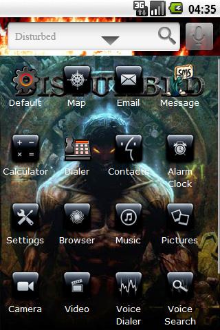 Disturbed 2 – Black Icons Android Themes