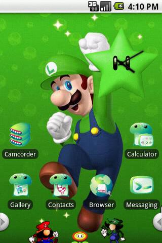 HD Theme:Super Luigi Android Themes