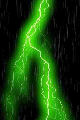 Live Wall: ThunderStorm Green! Android Themes