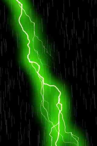 Live Wall: ThunderStorm Green! Android Themes