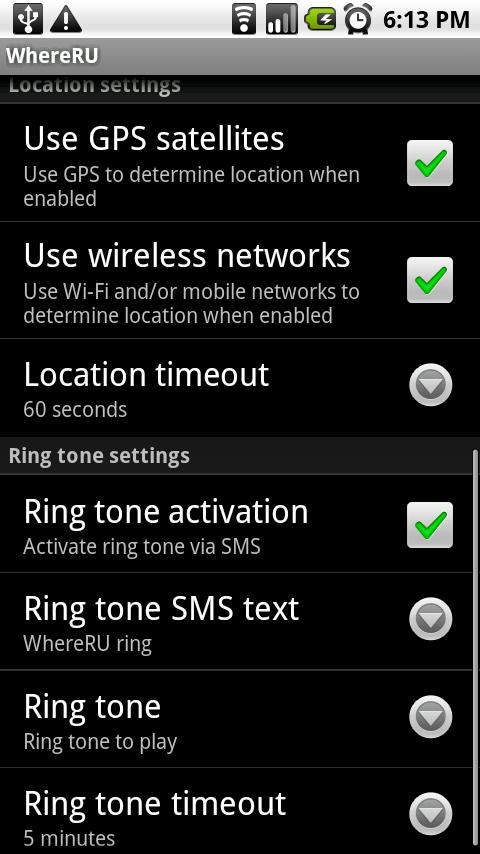 WhereRU Trial Android Tools