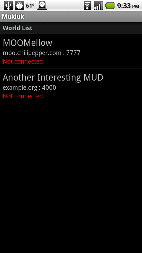 Mukluk MUD Client Android Tools
