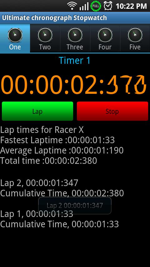 Ultimate Chronograph Stopwatch Android Tools