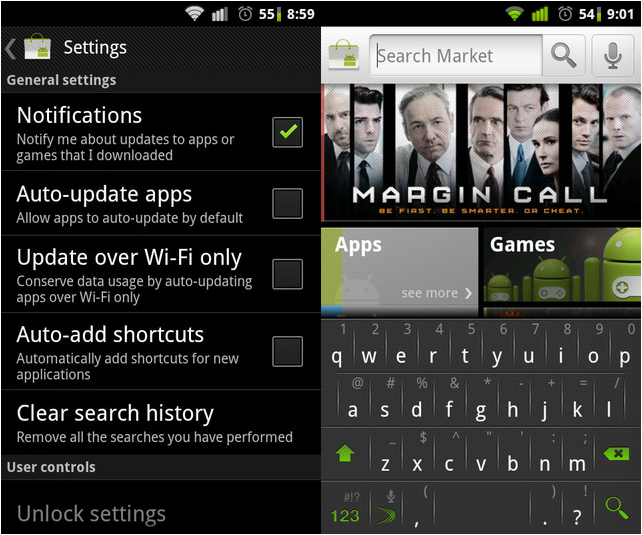 New Android Market 3.3.11 Released Adds auto-download, update over WiFi-only options