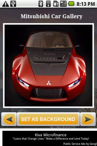 Mitsubishi Cars Gallery Android Personalization