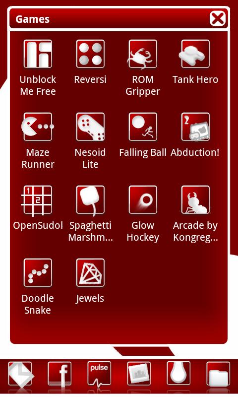 ADW theme: BBT red Android Personalization