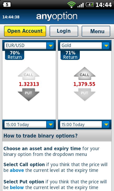 anyoption – mobile trading Android Finance