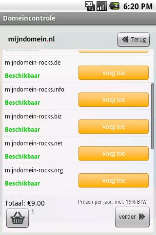 Mijndomein domein check Android Tools