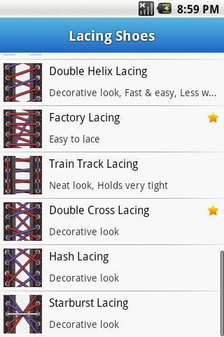 Lacing Shoes (Free) Android Books & Reference
