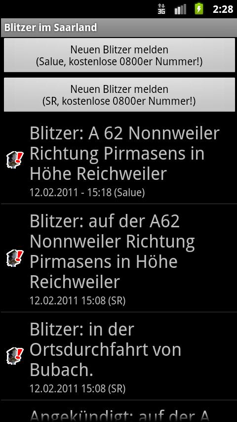 Blitzer im Saarland Android News & Magazines