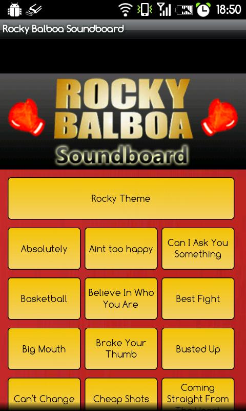 Rocky Balboa Soundboard Android Entertainment