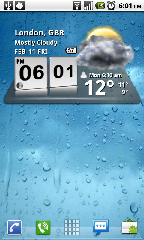 3D Digital Weather Clock Android Weather
