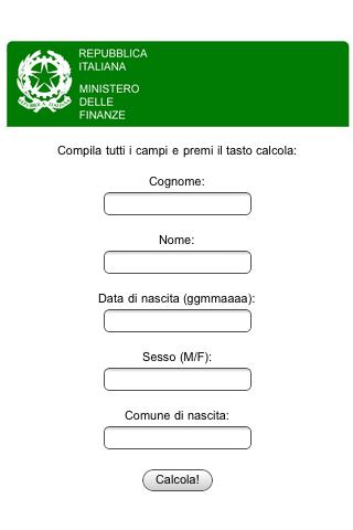 Codice Fiscale Gratuito Android Tools