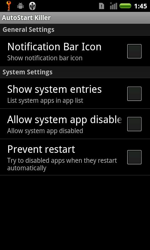 AutoStart Killer Android Tools