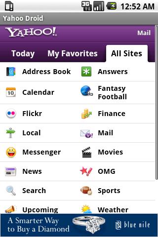 Yahoo Droid Android Social