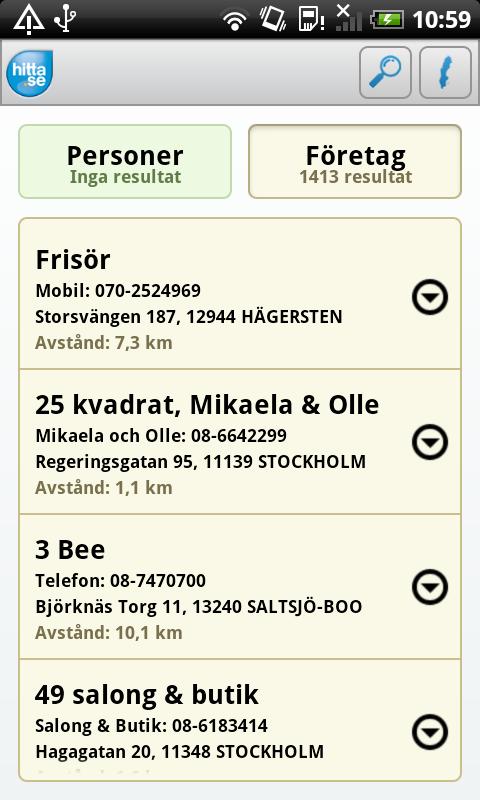 Hitta.se Android Tools