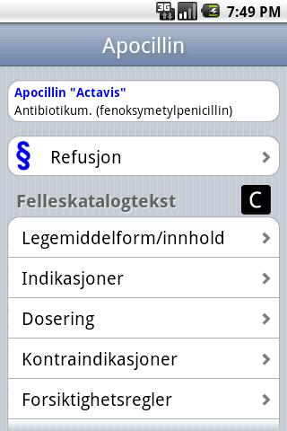 Felleskatalogen Android Medical