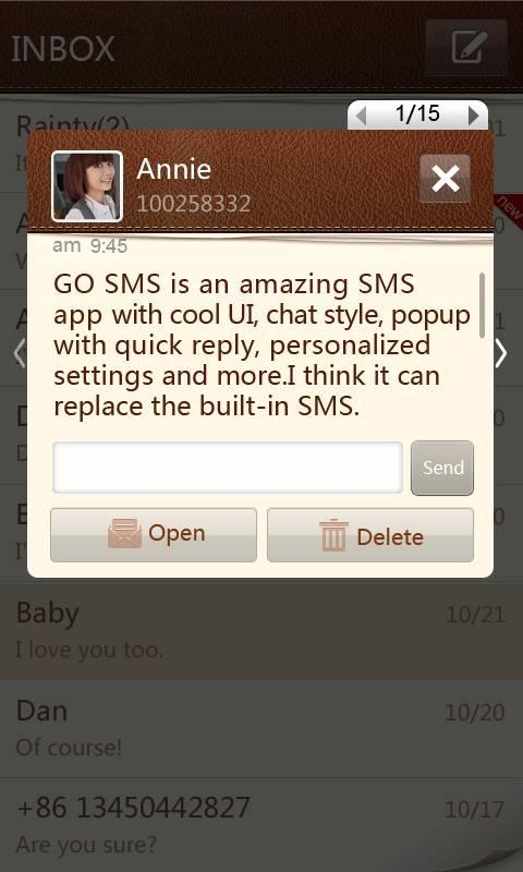 GO SMS SimplePaper theme Android Communication