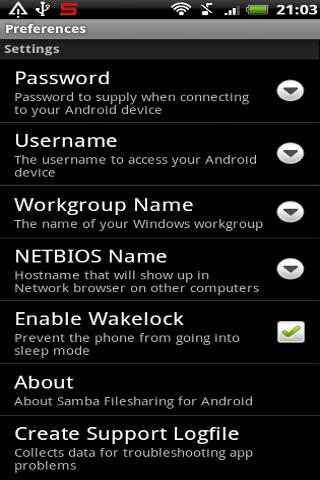 Samba Filesharing Android Tools