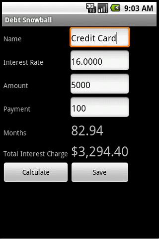 Debt Snowball Android Finance