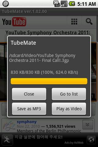TubeMate YouTube Downloader Android Music & Audio