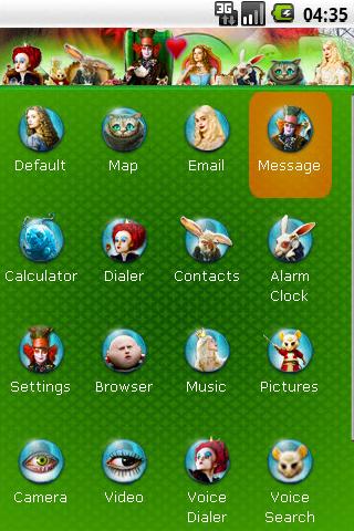 Alice in Wonderland Theme Android Personalization