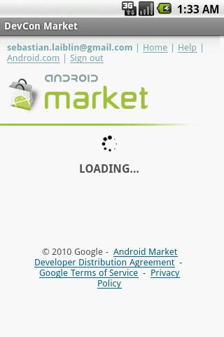 DevConMarket Developer Console Android Tools