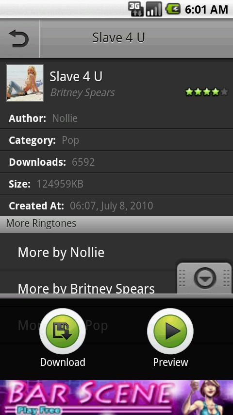 Britney Spears Ringtone Android Entertainment