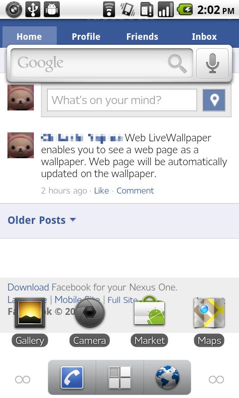 Web LiveWallpaper Android Personalization