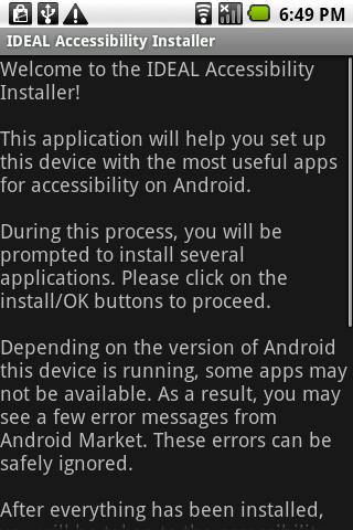 Accessibility Installer Android Tools