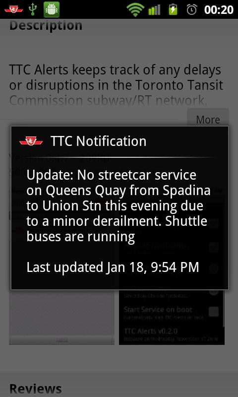 TTC Alerts Android Productivity