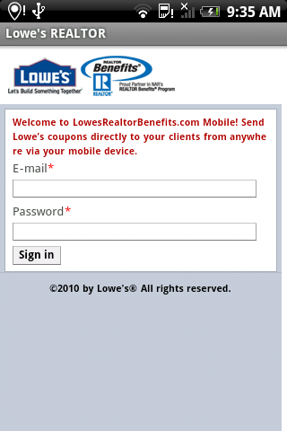 Lowes REALTOR ® Android Tools