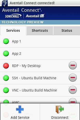 Aventail Connect Tech Preview Android Productivity