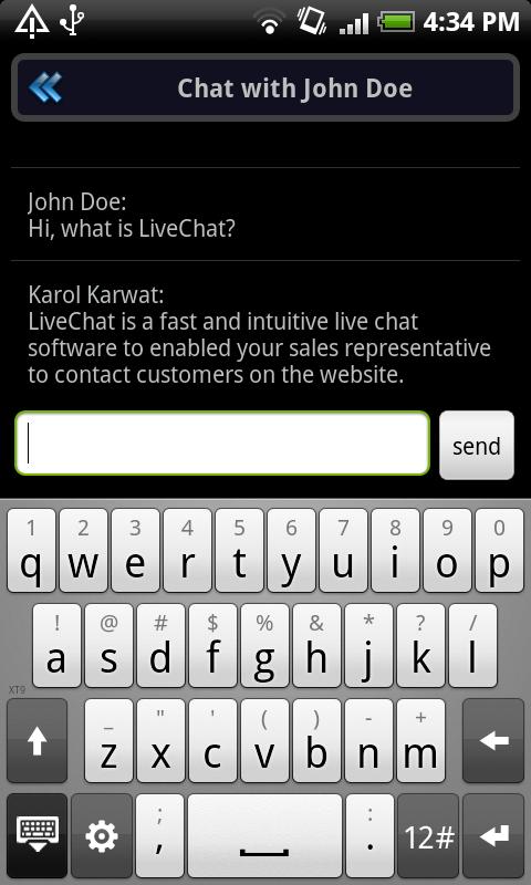 LiveChat for Android Android Communication