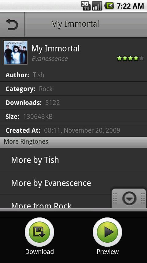 Evanescence Ringtone Android Entertainment