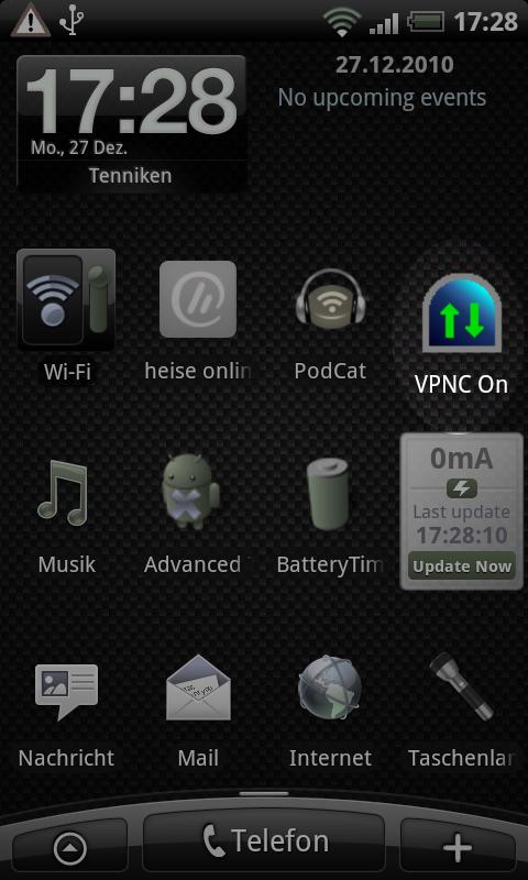 VPNC Widget Android Communication