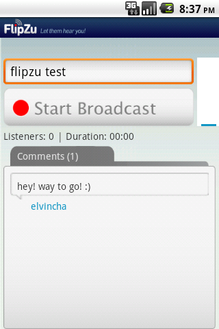Flipzu Android Communication
