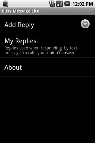 Busy Message Android Communication