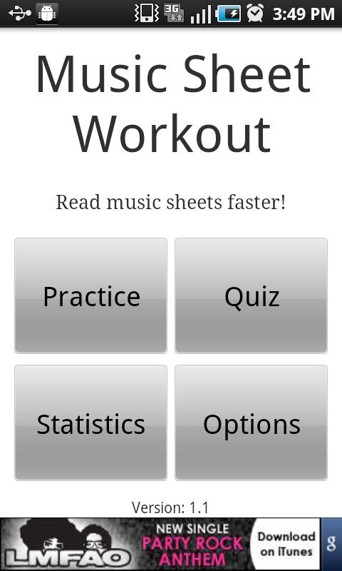 Music Sheet Workout Android Music & Audio
