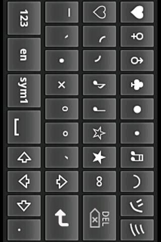 Symbols keyboard (ascii art) Android Social