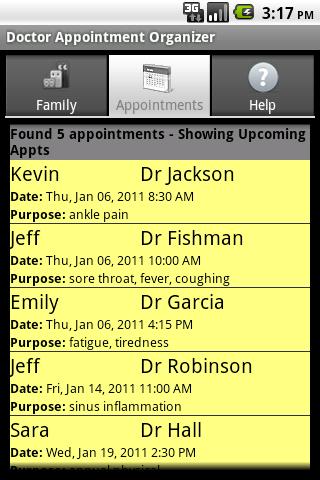 Doctor Appointment Organizer Android Health & Fitness