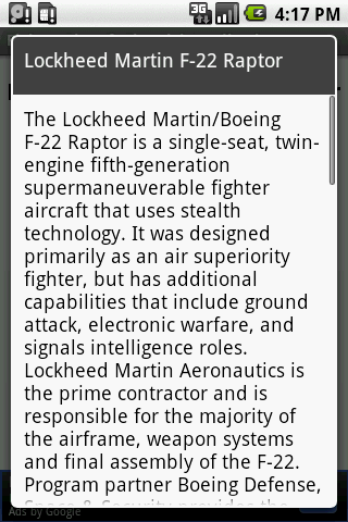 Fighter Aircraft Handbook Android Education