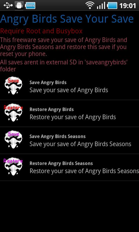 Angry Birds: Save Your Save